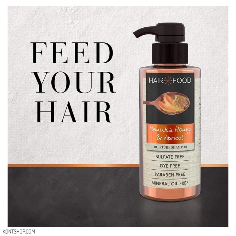 شامپو مو هیرفود حاوی عسل مانوکا و زردآلو مناسب انواع مو