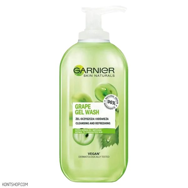 ژل شستشوی صورت گارنیر حاوی عصاره انگور مناسب پوست معمولی و مختلط