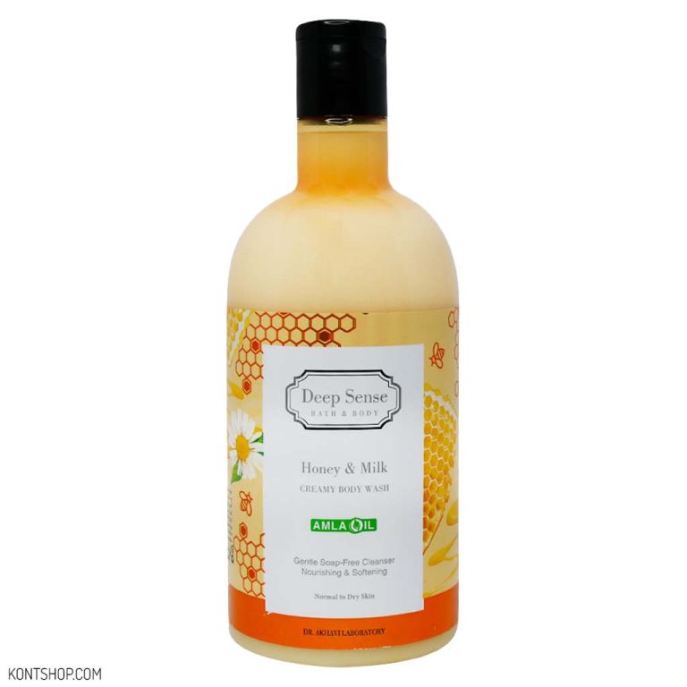 شامپو بدن کرمی دیپ سنس حاوی شیر و عسل مناسب پوست نرمال تا خشک