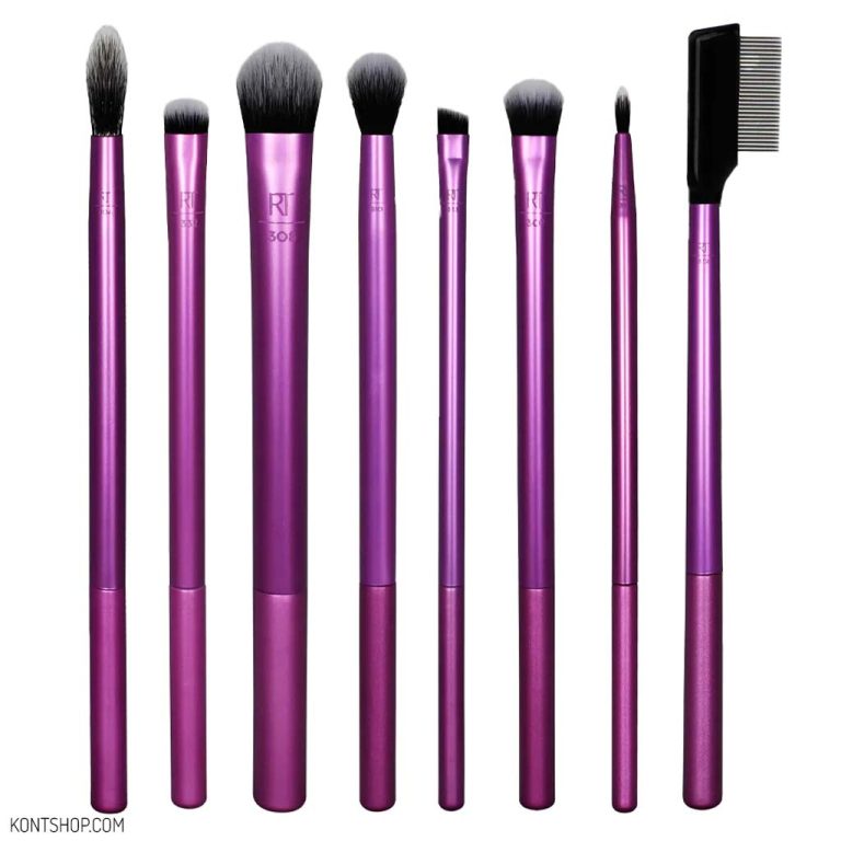 ست براش 8 تکه آرایش چشم ریل تکنیک مدل Everyday Eye Essentials