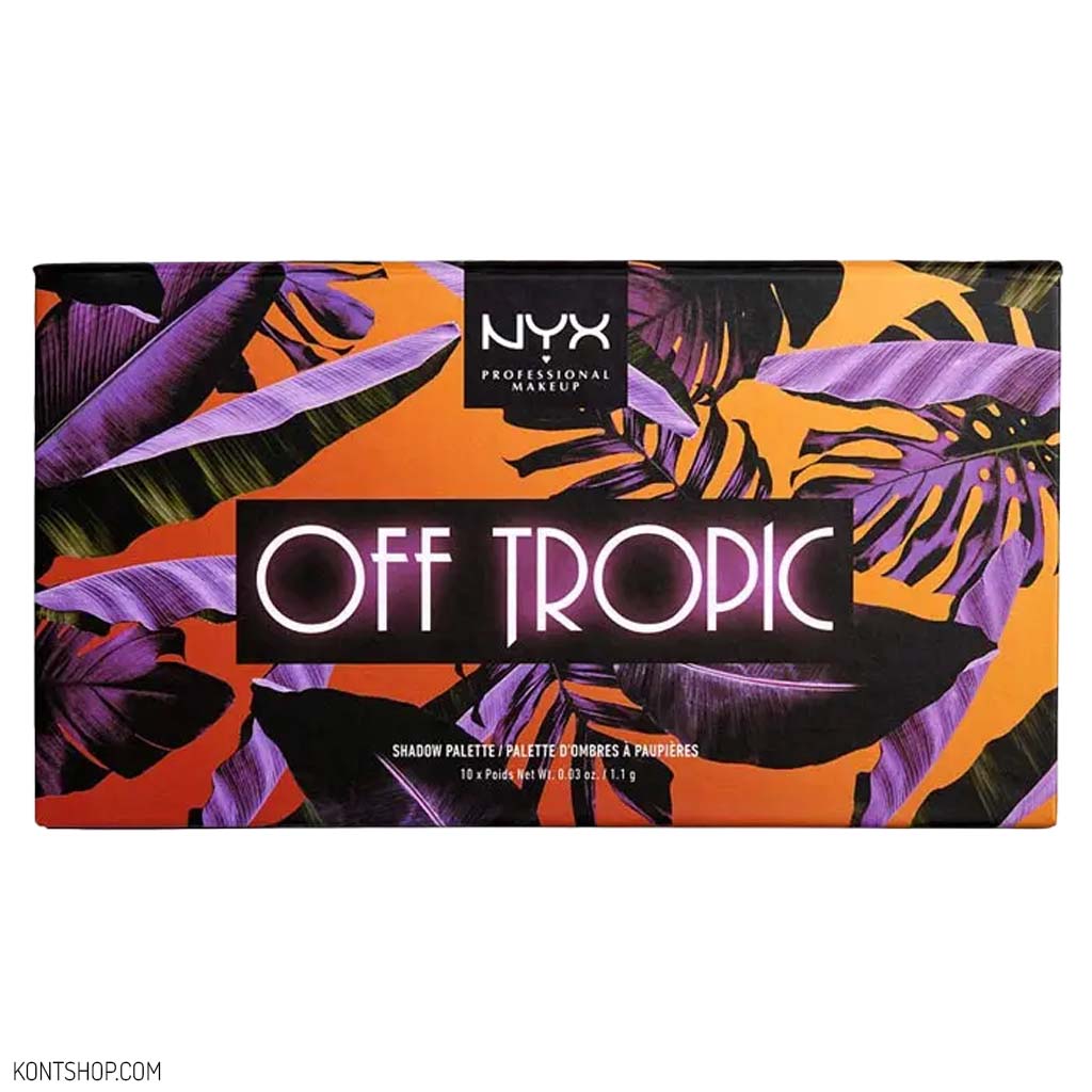 پالت سایه چشم 10رنگ نیکس مدل Off Tropic