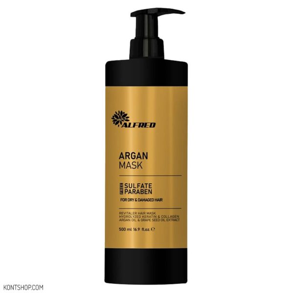 ماسک مو بدون سولفات آلفرد حاوی آرگان حجم ۵۰۰ میل