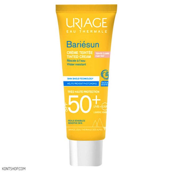 کرم ضد آفتاب رنگی اوریاژ +SPF50 مدل Bariesun مناسب پوست حساس