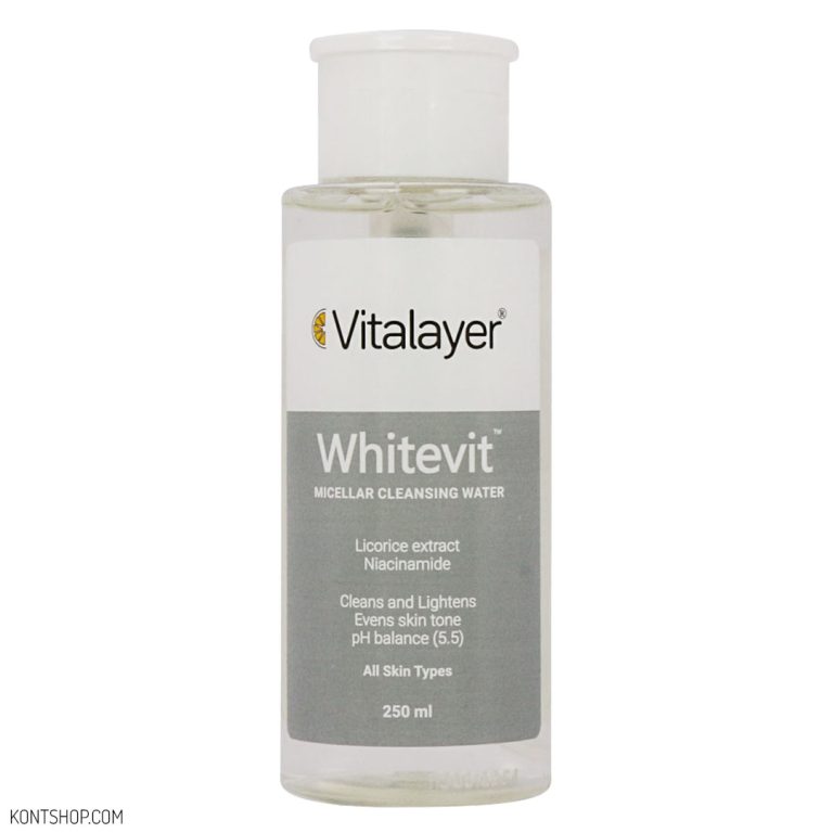 محلول پاک کننده آرایش ویتالیر مناسب پوست های کدر و مستعد لک