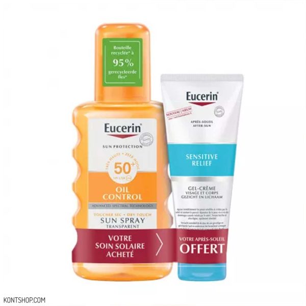 اسپری ضد آفتاب بدون چربی اویل کنترل SPF50 اوسرین به همراه افترسان