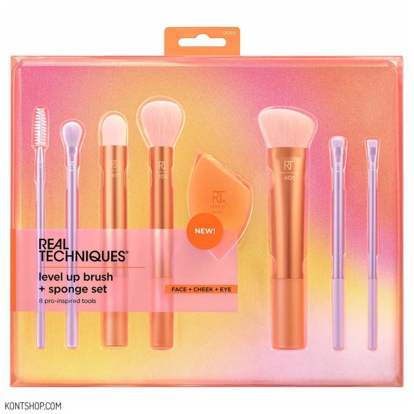 ست براش ریل تکنیک 7 تایی مدل Level Up Brush Sponge Kit